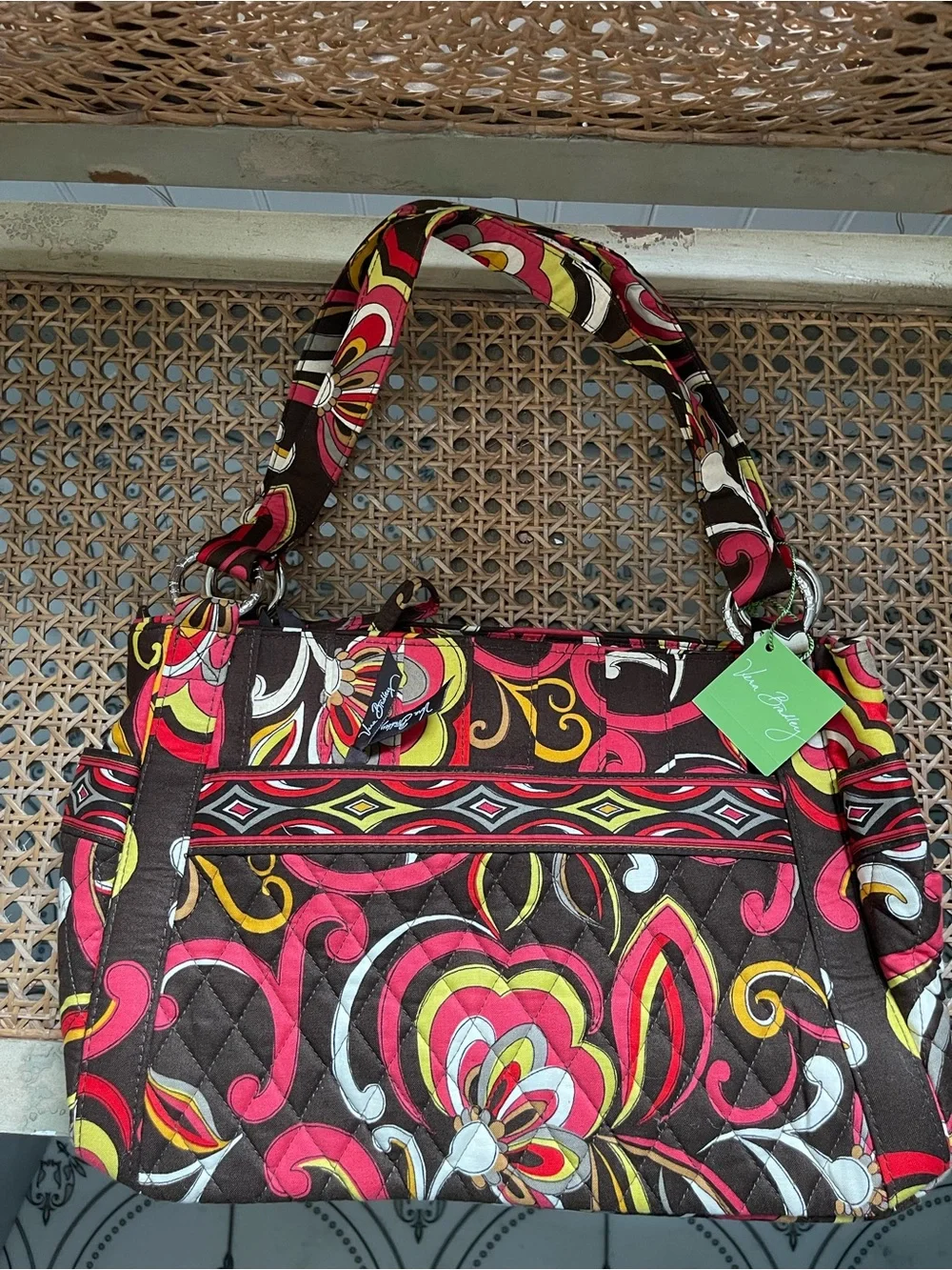Vintage Vera Bradley Stephanie shoulder bag in retired Puccini pattern NWT
